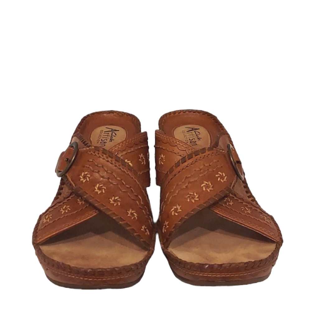 Clarks Artisan Collection Leather Clogs Size 9 - Picture 6 of 10